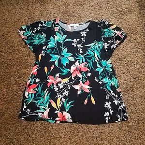 5 for $20 fourteenth Place floral flare sleeve top sz LG